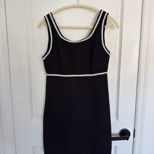 Black and White Sleeveless Dress